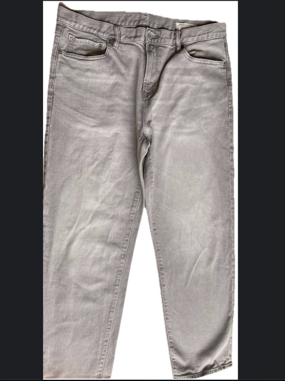 Banana Republic Factory Men's Standard Jean Straight Fit Gray 36x30